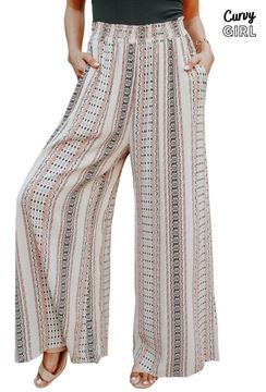 Immagine di CURVY GIRL  GEOMETRIC PRINT TROUSERS